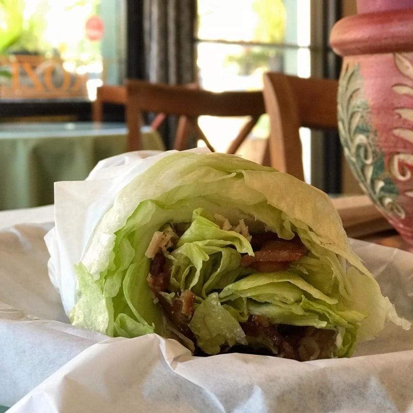 lettuce wrapped sandwich