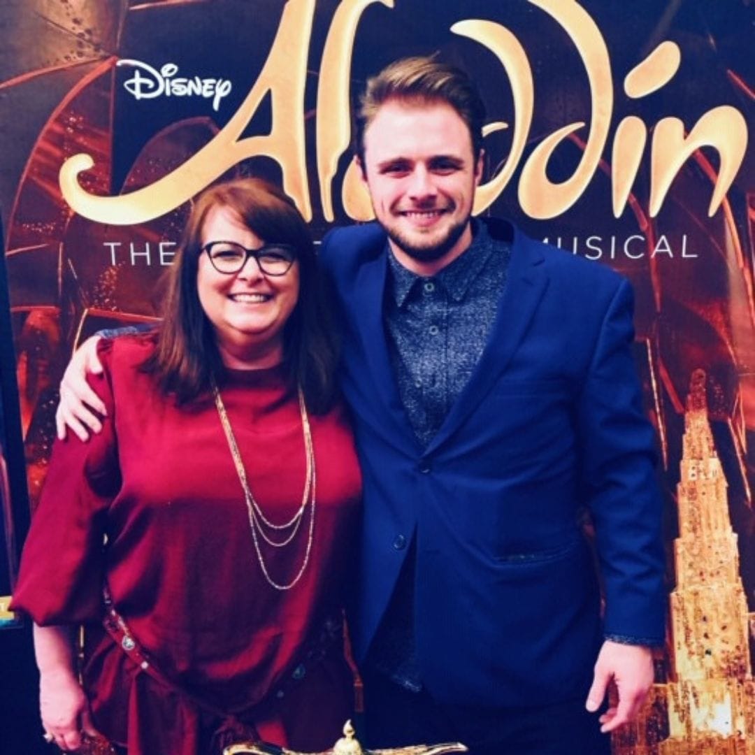 mother and son at broadway sacramento aladdin show